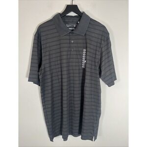 CUTTER AND‎ BUCK CB DRY TEC Luxe Mens XL Golf Polo NWT Charcoal Black